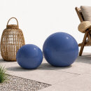 2er Set Dekokugeln – Ø 20 & 30 cm – Keramik Kugeln für Garten, Terrasse & Balkon, Blau