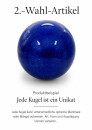 2. Wahl / B-Ware Garten Deko-Kugel, Ø 20 cm, blau