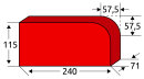 Klinker D1 rund, 240 x 115 x 71mm (NF-Format) SF-R-D1