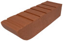 Kanalsparklinker D3 240 x 55 x 71mm, einseitig abgerundet, NF-Format mit ½ Höhe , Parallelriemchen, Vollstein, Rot