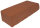 Kanalsparklinker D3 240 x 55 x 71mm, einseitig abgerundet, NF-Format mit ½ Höhe , Parallelriemchen, Vollstein, Rot