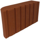 Kanalsparklinker 2DF einseitig abgerundet 240 x 55 x 113mm (Rundfaseklinker), Vollsteine, ungelocht, Steinzeug