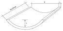 Drittelschalen (Sohlschalen) DN 250 bis DN 500 L=495mm aus Steinzeug-Keramik, Innenseite glasiert, Außenseite unglasiert