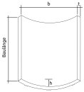 Viertelschale (Sohlschale) DN 250 bis DN 500, L=495mm, aus Steinzeug-Keramik, Innenseite glasiert, Außenseite unglasiert