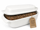 3,5 Liter Brotbackform mit Deckel aus Steingut,...