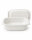3,5 Liter Brotbackform mit Deckel aus Steingut, 33×16×14 cm – weiß, glasiert