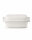 3,5 Liter Brotbackform mit Deckel aus Steingut, 33×16×14 cm – weiß, glasiert