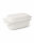 3,5 Liter Brotbackform mit Deckel aus Steingut, 33×16×14 cm – weiß, glasiert