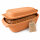 3,5 Liter Brotbackform mit Deckel aus Steingut, 33×16×14 cm – unglasiert