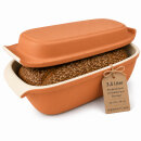 3,5 Liter Brotbackform mit Deckel aus Steingut,...