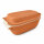 3,5 Liter Brotbackform mit Deckel aus Steingut, 33×16×14 cm – außen unglasiert, innen creme glasiert