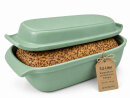 3,5 Liter Brotbackform mit Deckel aus Steingut,...