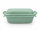 3,5 Liter Brotbackform mit Deckel aus Steingut, 33×16×14 cm – grün, glasiert