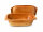 3,5 Liter Brotbackform mit Deckel aus Steingut, 33×16×14 cm – bernsteinbraun mit Farbverlauf, glasiert