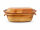 3,5 Liter Brotbackform mit Deckel aus Steingut, 33×16×14 cm – bernsteinbraun mit Farbverlauf, glasiert