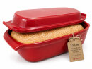 3,5 Liter Brotbackform mit Deckel aus Steingut,...