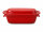 3,5 Liter Brotbackform mit Deckel aus Steingut, 33×16×14 cm – rot, glasiert