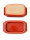 3,5 Liter Brotbackform mit Deckel aus Steingut, 33×16×14 cm – rot, glasiert