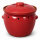 6,5 Liter Kartoffeltopf & Zwiebeltopf mit Deckel aus Steingut, 30×25×24 cm – rot, glasiert