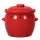 6,5 Liter Kartoffeltopf & Zwiebeltopf mit Deckel aus Steingut, 30×25×24 cm – rot, glasiert