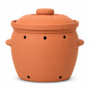 6,5 Liter Kartoffeltopf & Zwiebeltopf mit Deckel aus Steingut, 30×25×24 cm – unglasiert