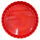 31 cm runde Backform mit Wellenrand aus Steingut - rot, glasiert