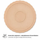 31 cm runde Backform mit Wellenrand aus Steingut - bernsteinbraun mit Farbverlauf, glasiert