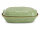 4,5 Liter Brotbackform mit Deckel und Getreidemuster aus Steingut, 38x24x15 cm – grün, glasiert