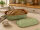 4,5 Liter Brotbackform mit Deckel und Getreidemuster aus Steingut, 38x24x15 cm – grün, glasiert