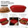 4,5 Liter Brotbackform mit Deckel und Getreidemuster aus Steingut, 38x24x15 cm – rot, glasiert