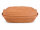 4,5 Liter Brotbackform mit Deckel und Getreidemuster aus Steingut, 38x24x15 cm – unglasiert