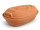 4,5 Liter Brotbackform mit Deckel und Getreidemuster aus Steingut, 38x24x15 cm – unglasiert