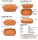 4,5 Liter Brotbackform mit Deckel und Getreidemuster aus Steingut, 38x24x15 cm – unglasiert