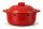 4 Liter Zwiebeltopf & Kartoffeltopf mit Deckel aus Steingut, 31,5×27×18 cm – rot, glasiert