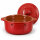 4 Liter Zwiebeltopf & Kartoffeltopf mit Deckel aus Steingut, 31,5×27×18 cm – rot, glasiert