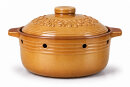 4 Liter Zwiebeltopf & Kartoffeltopf mit Deckel aus Steingut, 31,5×27×18 cm – bernsteinbraun mit Farbverlauf, glasiert