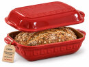 5 Liter Brotbackform eckig mit Deckel aus Steingut,...