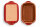 5 Liter Brotbackform mit Deckel aus Steingut, 37×25×15 cm – rot, glasiert