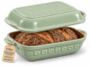 5 Liter Brotbackform mit Deckel aus Steingut,...