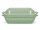 5 Liter Brotbackform eckig mit Deckel aus Steingut, 37×25×15 cm – grün, glasiert