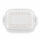 5 Liter Brotbackform eckig mit Deckel aus Steingut, 37×25×15 cm – weiß, glasiert