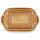 5 Liter Brotbackform mit Deckel aus Steingut, 37×25×15 cm – bernsteinbraun mit Farbverlauf, glasiert