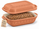 5 Liter Brotbackform eckig mit Deckel aus Steingut,...