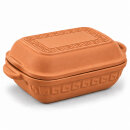 5 Liter Brotbackform eckig mit Deckel aus Steingut, 37×25×15 cm – unglasiert