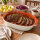 5 Liter Brotbackform oval mit Deckel aus Steingut, 41x27x13 cm - weiß, glasiert