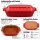 6 Liter Brotbackform – großer ovale Bräter mit Deckel aus Steingut, 43×27×16 cm, rot glasiert
