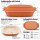 6 Liter Brotbackform – großer ovale Bräter mit Deckel aus Steingut, 43×27×16 cm, außen unglasiert, innen creme glasiert