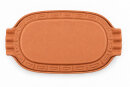 6 Liter Brotbackform – großer ovale Bräter mit Deckel aus Steingut, 43×27×16 cm, unglasiert