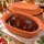 6 Liter Brotbackform – großer ovale Bräter mit Deckel aus Steingut, 43×27×16 cm, unglasiert