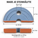 Ø15 cm Fermentiergewicht aus Steingut Keramik – Beschwerungsstein für Gärtopf, Graublau